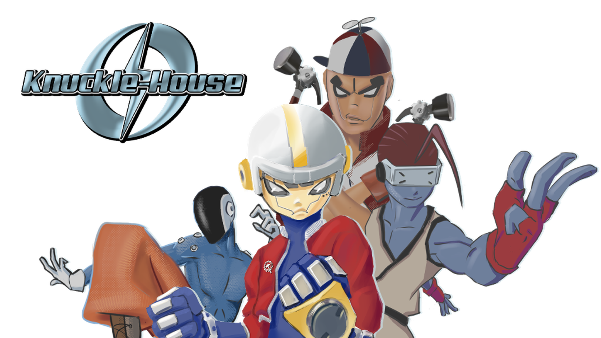 KNUCKLE-HOUSE Character Roster & Logo